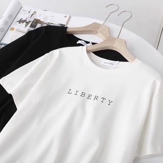 🔥New พร้อมส่ง X Liberty เสื้อยืดแนวมินิมอล ผ้าดีใส่สบาย //Overbeau168