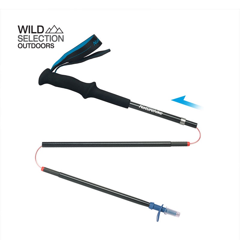 ไม้โพล เทรคกิ้งโพล ไม้เดินป่า ST08 Naturehike  (ราคาต่อ 1 ไม้) ST08 All Carbon 4-Node Folding Trekking Pole NH18D020-Z