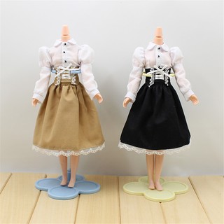 white shirt brown/black skirt, for blythe doll ชุดตุ๊กตาบลายธ์