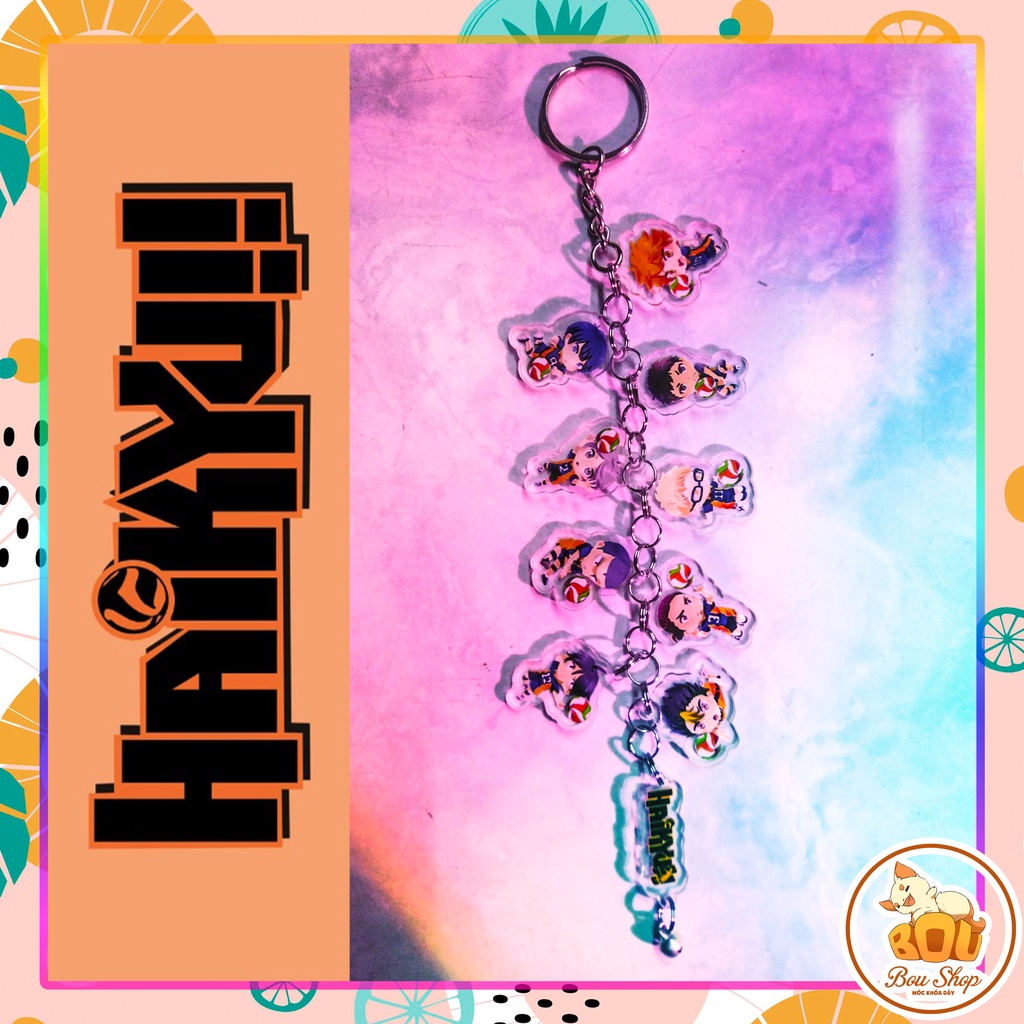 Haikyuu Volleyball King Keychain - Volleyball Teenager Anime Acrylic Mica