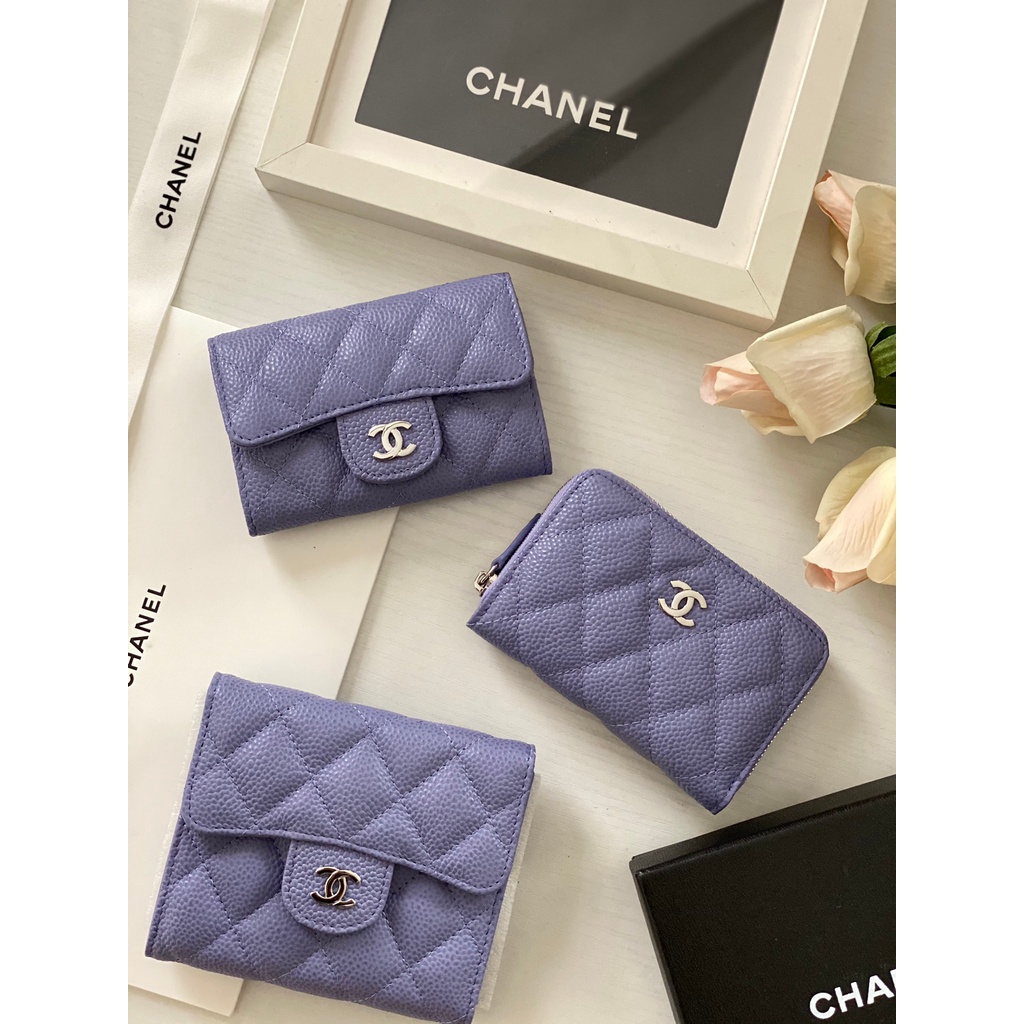 กระเป๋า chanel wallet card hi end 1:1 color purple  การันตีความเหมือนที่สุดให้เลยถ่ายสดจากสินค้าจริง100% | Shopee Thailand