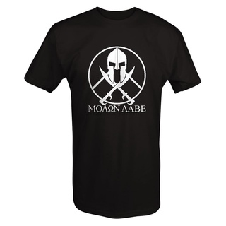 tshirtเสื้อยืดคอกลมฤดูร้อนGILDAN เสื้อยืด ผ้าฝ้าย พิมพ์ลายดาบ Mollabe Spartan แฟชั่นสําหรับวัยรุ่นSto4XL