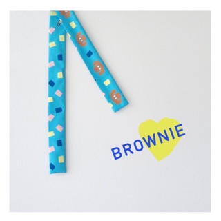 ผ้ามัดผม ผ้าคาดผม ผ้าผูกคอ Brownie Dog Blue