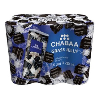 ชบา น้ำเฉาก๊วย ขนาด 230ml ยกแพ็ค 6กระป๋อง CHABAA GRASS JELLY JUICE