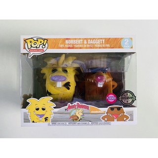 Funko Pop Norbert &amp; Daggett The Angry Beavers 2 Pack Exclusive Flocked