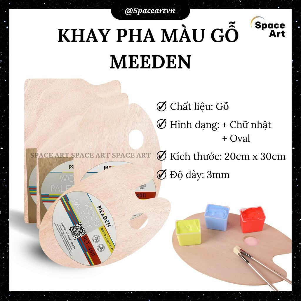 MEEDEN ถาดผสมสีไม้ 20ซม. x 30ซม. (รูปไข่/สี่เหลี่ยม)