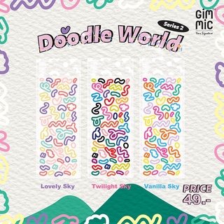 New Arrival 🌈 Sticker Sheet (Doodle World) Series 2 💛 💙 💜 เส้นกรอบดุ๊กดิ๊ก เจาะใสปิ๊งๆ สีสันน่ารักไม่ไหว 49 บาทน้าา