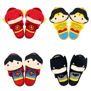 DC Comics ลิขสิทธิ์แท้ รองเท้าใส่ในบ้าน the flash / wonder woman / batman / superman : chibi