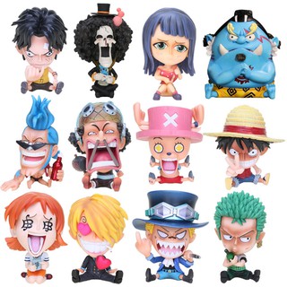 One Piece Roronoa Zoro Vinsmoke Sanji sabo Luffy ACE Chopper franky Nami GK ver. Q Version Action Figure Model Toys ไม่มีกล่อง