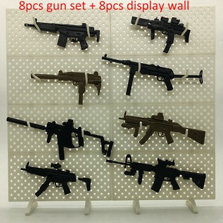 8 ชิ้น/ชุด 1:6 scale mp 5 hk 53 uzi mk 18 mp 7 kriss vector โมเดลตุ๊กตาของเล่นสําหรับเด็ก