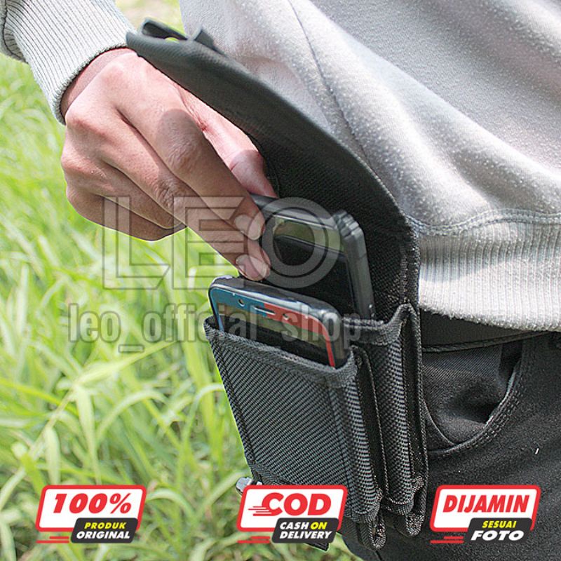 Hitam HP ผ้าใบเอวโทรศัพท์มือถือ Holster Holder Double Slot เอวโทรศัพท์มือถือกระเป๋าสตางค์กระเป๋า 6,8 นิ้วโทรศัพท์มือถือ Holster สีดําผู้ชายยุทธวิธีกระเป๋าโทรศัพท์มือถือกระเป๋าสตางค์กระเป๋า
