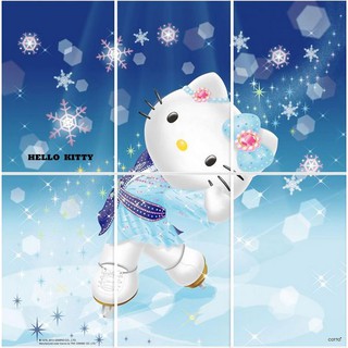 กระเบื้องชุด ตกแต่ง ผนัง คอตโต้ ขนาด 8x12 จำนวน6แผ่น- คิตตี้ สโนว์ แดนซ์ Kitty Snow Dance