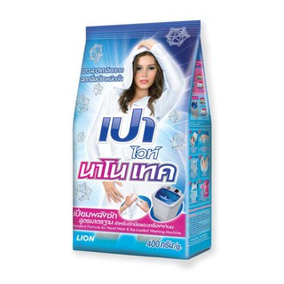 🔥แนะนำ!! เปา ผงซักฟอก สูตรมาตรฐาน ไวท์ นาโนเทค 400 กรัม x 4 ถุง Pao White Nano Tech Standard Formula Powder Detergent 40