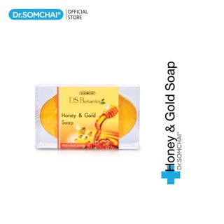 Dr.Somchai Honey&amp;Gold Soap 80 g. ดร.สมชาย สบู่น้ำผึ้งและทองคำบริสุทธิ์ 80 g.