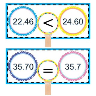 ไม้หนีบจับคู่ เปรียบเทียบทศนิยม
