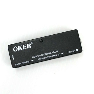 ของแท้ เครื่องอ่านการ์ด Ext Card Reader All in 1OKER C-09 USB CARDREDER ALL IN ONE MS/MSPRO T-Flash/Micro SD SD/MM