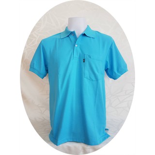 เสื้อโปโล ( polo shirt )แบรนด์ Geeko ตรากวาง สีพื้นชาย สีฟ้า(น้ำทะเล) gkc - 18M