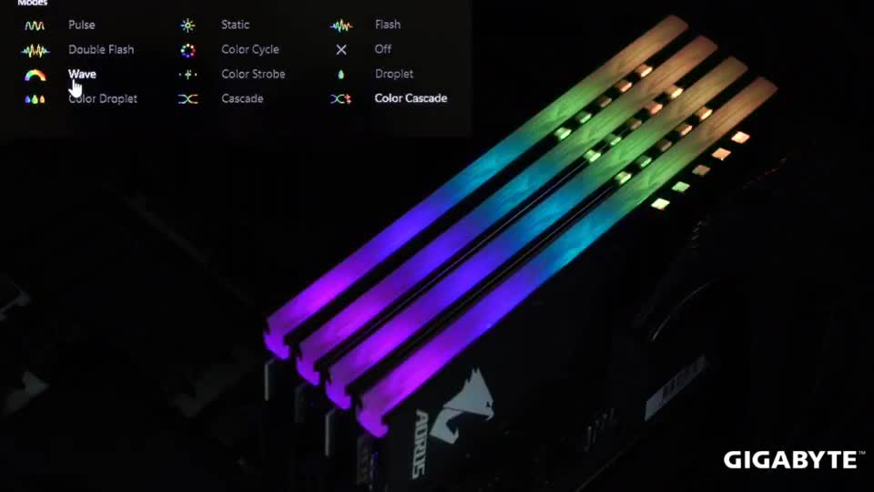 (2แถว) 16GB (8GBX2) DDR4/3200 RAM PC (แรมพีซี) GIGABYTE AORUS RGB (GP ...