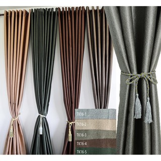 Curtain design ผ้าม่านประตู ผ้าม่านหน้าต่าง กันแสงได้ 80-90%เนื้อผ้าด้าน มีให้เลือกหลายขนาด TK16