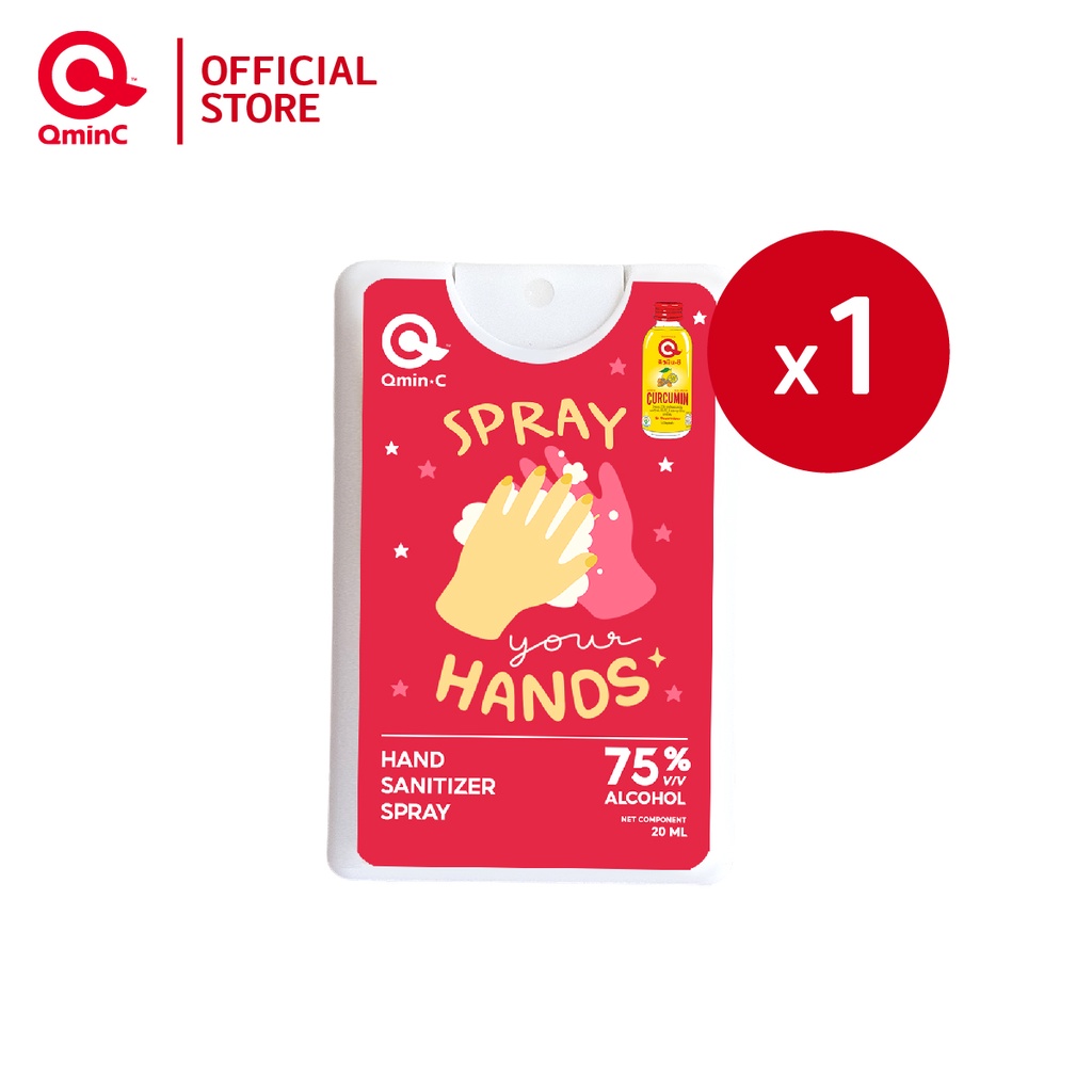 QminC สเปรย์แอลกอฮอล์ 1 ชิ้น (Hand Sanitizer Spray Alcohol)