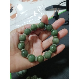 Jadeite Jade สร้อยข้อมือหยกพม่าแท้ ขั้นด้วยหยก หินดูดทรัพย์ หินมงคล สมบูรณ์ ร่ำรวย หยกนำโชค เรียกทรัพย์ สิริมงคลกับชีวิต