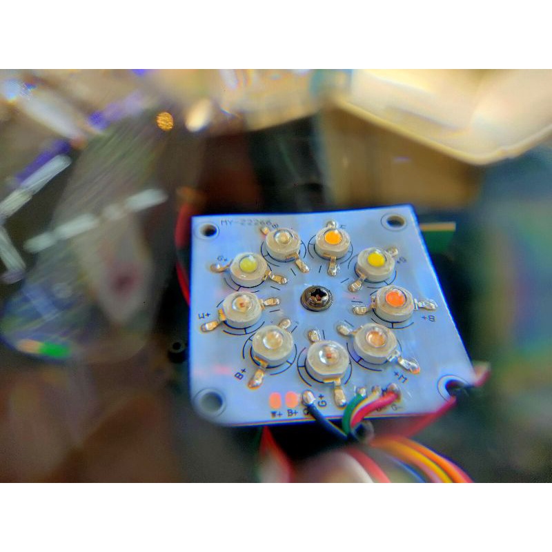 ไฟดิสโก้เมจิกบอล9led,ไฟเทคLED,ไฟเมจิกบอล 9สีใช้ในรถในบ้าน12V/220V