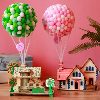 ลูกโป่งไม้ รูปบ้านบิน แฮนด์เมด Diy ของเล่นสําหรับเด็ก
