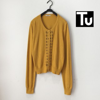 Tu(Japan) เสื้อคลุมสีเหลือง ผ้านุ่มเด้ง ใส่สบายมาก