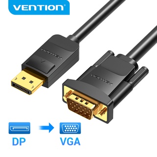 Vention สายเคเบิ้ล Dp To Vga ตัวผู้ เป็น ตัวผู้ สีทอง สําหรับหน้าจอคอมพิวเตอร์ HBL