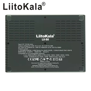 เครื่องชาร์จถ่าน LiitoKala Lii-S8 ชาร์จได้ 8 ก้อน รองรับ 26650，21700，20700, 18650, 18490, 18350 AA AAA （ของแท้100%)