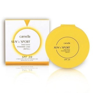 Camella คาเมลล่า ซัน แอนด์ สปอร์ต ทู-เวย์ เพาเดอร์ เค้ก SPF20 รีฟิล #1 ผิวขาว