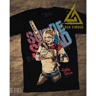 BT 81 Harley Quinn Suicide Squad Jared เสื้อยืด สีดำ BT Black Timber T-Shirt ผ้าคอตตอน สกรีนลายแน่น S M L XL XXL