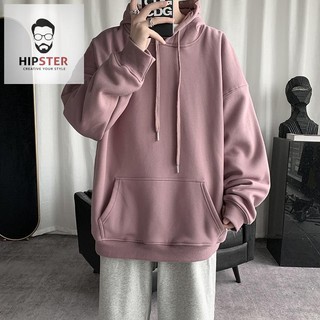 Couple Wear Lover s Clothes ราคาถูกที่สุด Pure Color Hoodie Men Hooded Tide Brand Pullover Top Korean Trend Autumn Pink