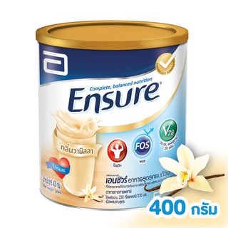 💥โปรสุดพิเศษ!!!💥 เอนชัวร์ อาหารสูตรครบถ้วน กลิ่นวานิลลา 400 กรัม * 2 กระป๋อง ส่งเร็ว🚛💨