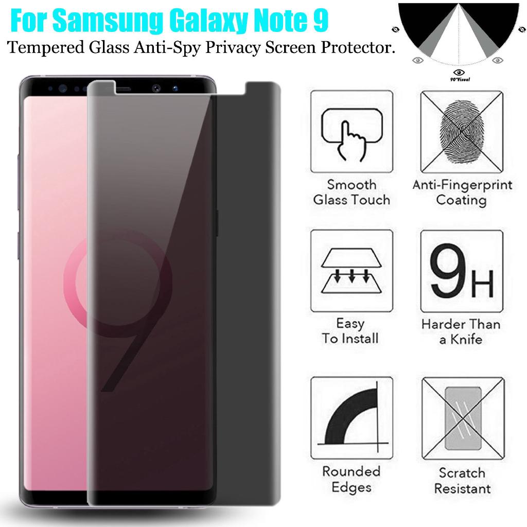 กระจกนิรภัยกันรอยสำหรับ Samsung Galaxy Note 9 3D H