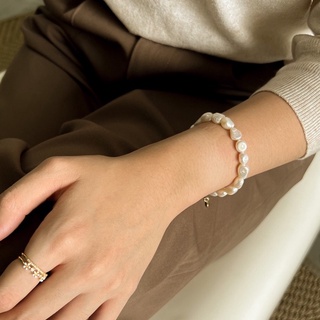 whisper.ring - Pure Pearl Bracelet กำไลมุกทะเลน้ำจืดแท้ ปรับขนาดได้