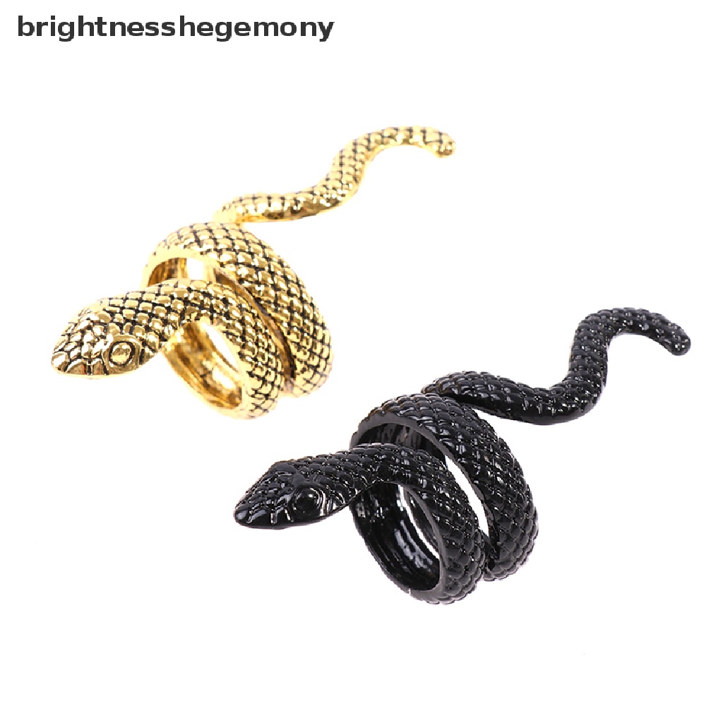 BGTH 4Pcs/set Vintage Snake Shape Rings Women Men Gothic Finger Ring Sets Jewelry Vary #5