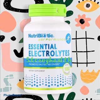 NutriBiotic, Essential Electrolytes, 100 Vegan Capsules ช่วยฟื้นฟูสภาพร่างกายหลังออกกำลัง ช่วยให้ร่างกายฟื้นตัวเร็วขึ้น