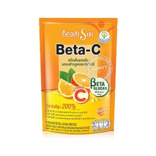 Beauti Srin Beta-C บิวติ สริน เบต้า-ซี เครื่องดื่มผง รสส้ม 40 กรัม (10 g. X 4 ซอง)