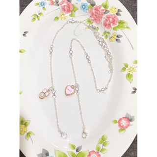สายคล้องแมส สายคล้องแว่น แบบโซ่ สร้อยสีเงินประดับคริสตัล 🌸น่ารัก ดูดี🌸