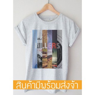 เสื้อยืดผ้าฝ้ายพิมพ์ลายแฟชั่นเสื้อวง The Killers T-shirt