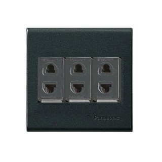 ชุดเต้ารับเดี่ยว 2 ขากลม 3 ช่อง PANASONIC BSR1319MB SET SOCKETS 2P ROUND PIN BSR1319MB PANASONIC