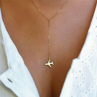 สร้อยคอจี้ยาว เครื่องบิน ✈ Airplane Necklace