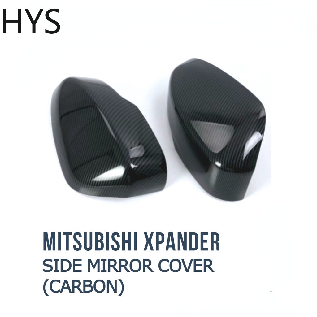 Hys Mitsubishi Xpander ฝาครอบกระจกมองข้างรถยนต์ คาร์บอนไฟเบอร์ (1 ชุด 2 ชิ้น)