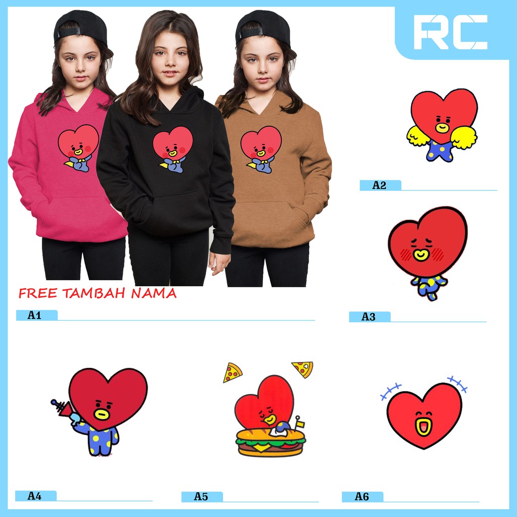 Bt21 Hoodie เสื้อกันหนาว bts v เค้าโครง taehyung kpop bantan สาวแจ็คเก็ต hodie hoddie เด็ก & 39; s เ