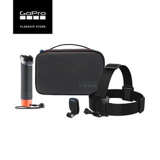 GoPro Mounts /Adventure Kit เซ็ทอุปกรณ์เสริมโกโปรสุดคุ้ม มีด้ามจับลอยน้ำ Handler+HeadStrap+QuickClip พร้อมกระเป๋า