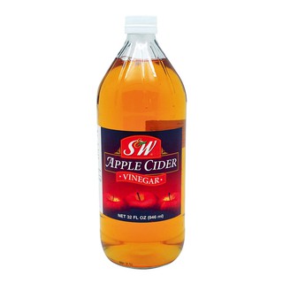 เอสแอนด์ดับบริว น้ำส้มสายชูหมักแอปเปิ้ล 946 มิลลิลิตร S and W. Apple cider vinegar 946 milliliters