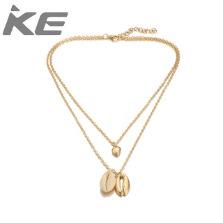 Accessories Simple Alloy Love Shell Pendant Necklace Layered Womens Necklace for girls for w