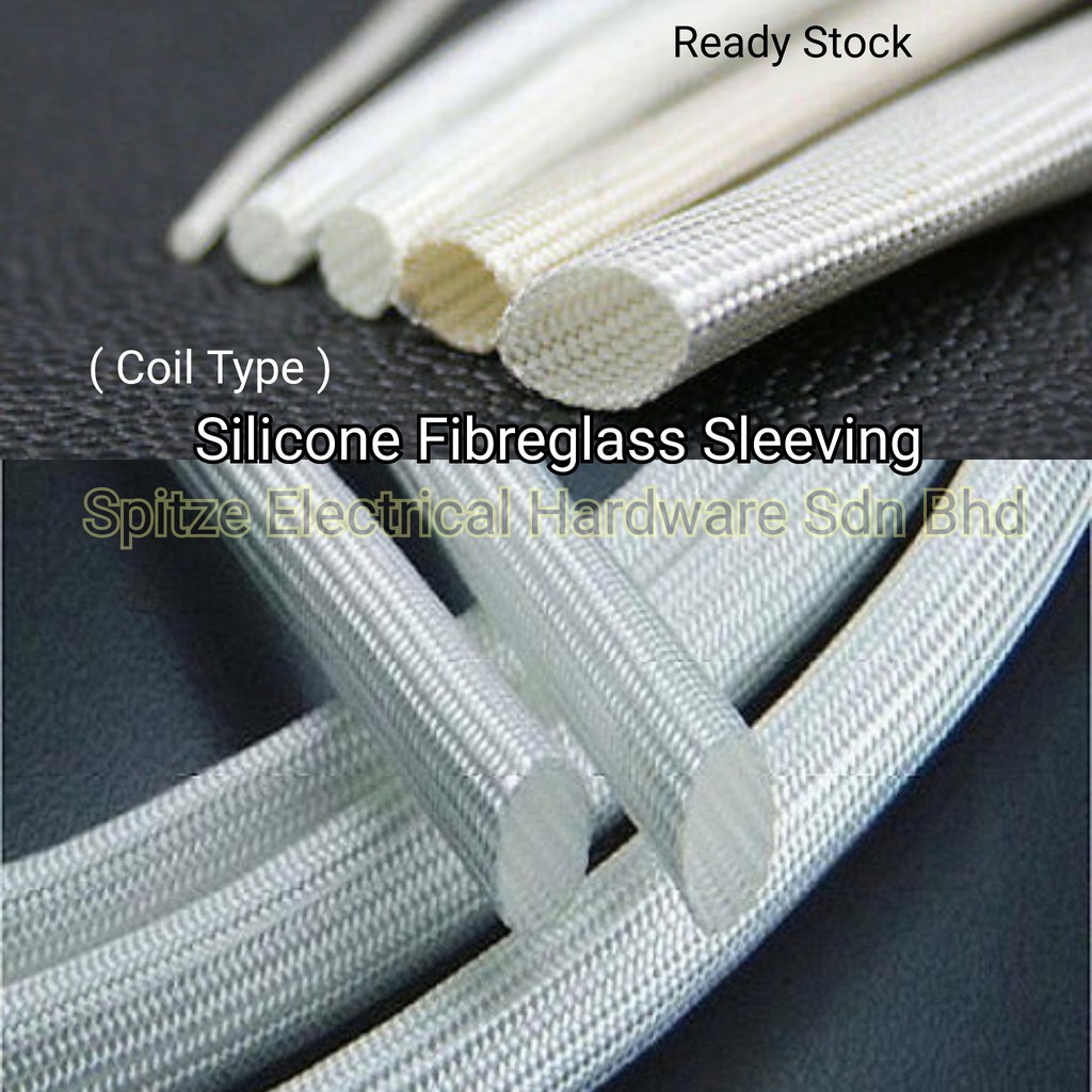 (ชนิดคอยล์) 0.5 ถึง 28 มม. FIBRE GLASS SLEEVING / SILICONE COATED CABLE TUBE KABEL SLEEV 电