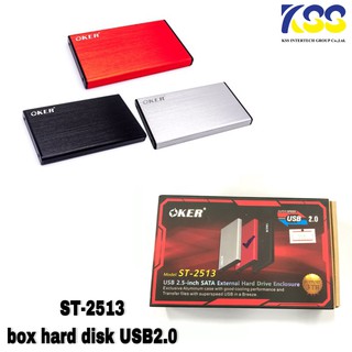 กล่องใส่ฮาร์ดดิส OKER BOX Hard Drive ST-2513 USB 2.0 / 2.5" SATA External Hard Drive Enclosure